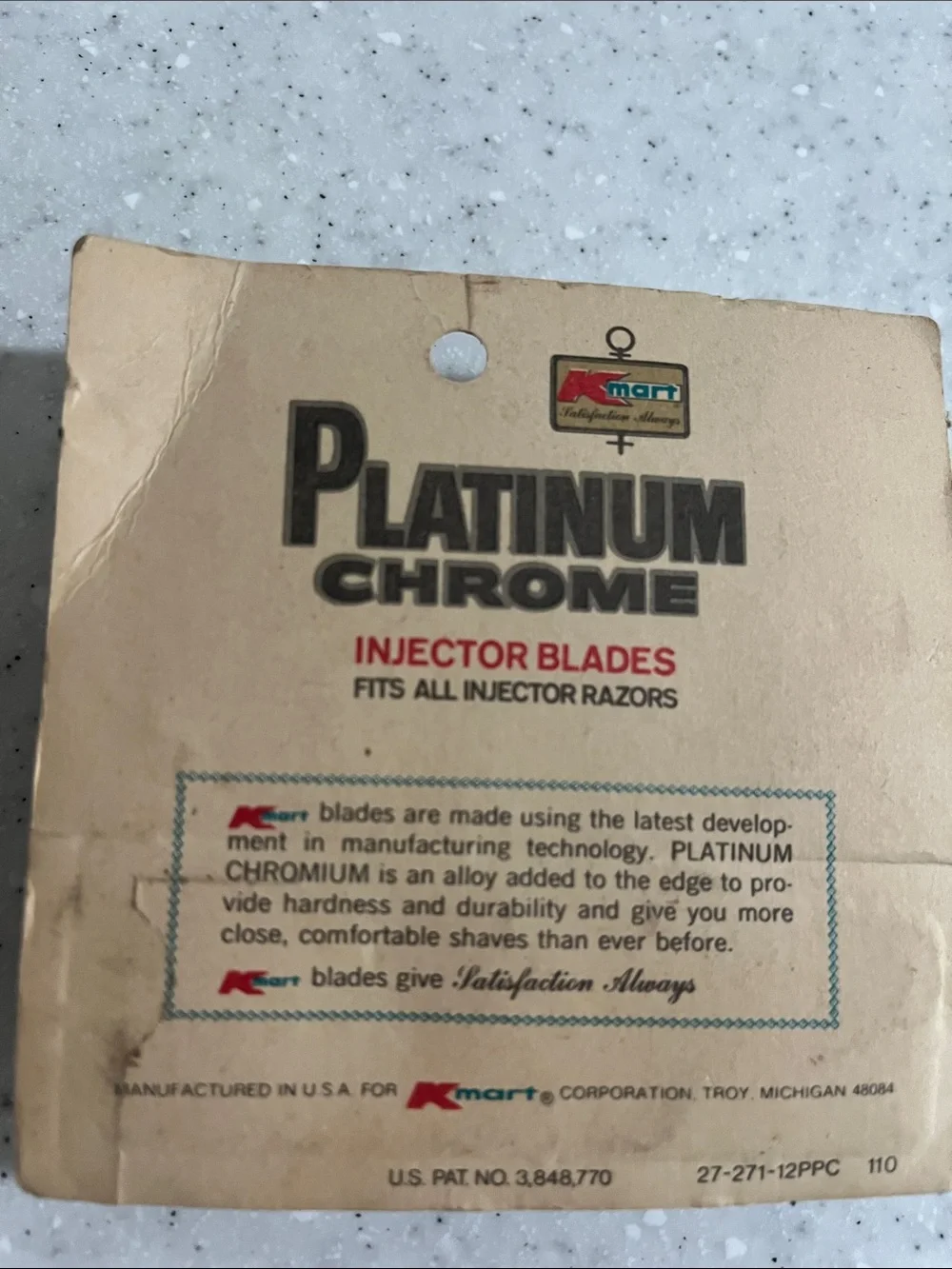 Kmart Platinum Chrome Injector Razor Blades NOS 11 NIP Vtg Shaving Accessory